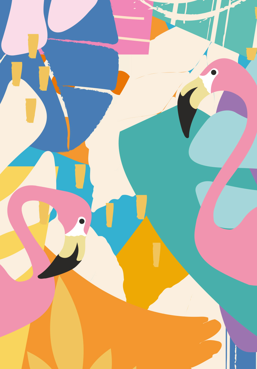 MINI KORT, FLAMINGO,MINIS MINI KORT, FLAMINGO,MINIS