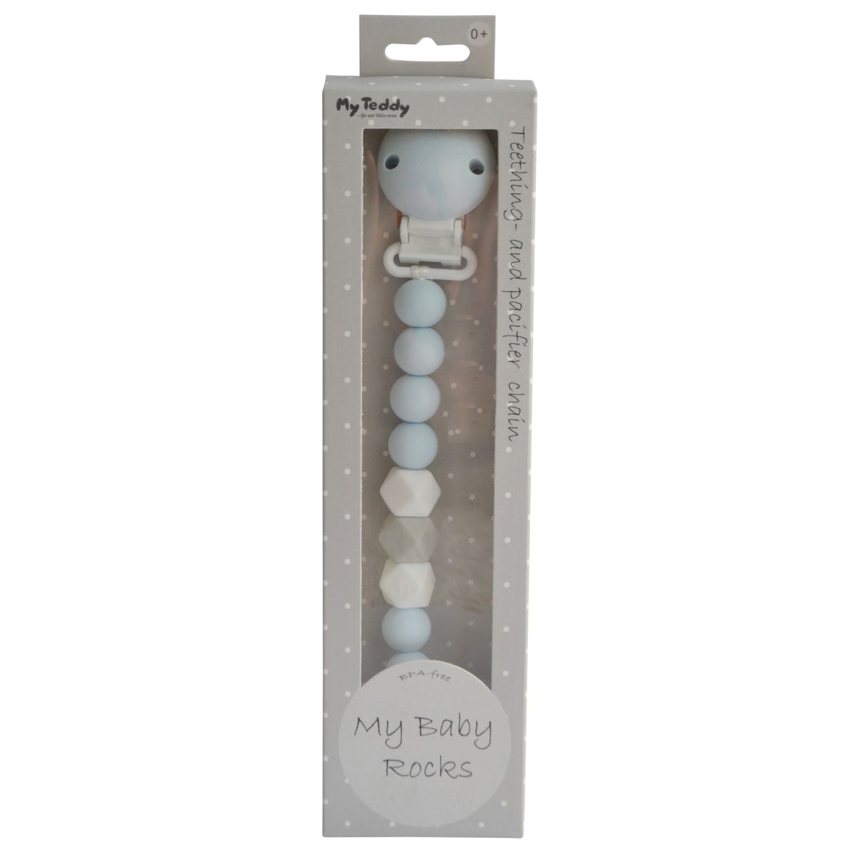 SMOKKEHOLDER MY BABY ROCKS - DIAMOND BLÅ MY TEDDY SMOKKEHOLDER MY BABY ROCKS - DIAMOND BLÅ MY TEDDY