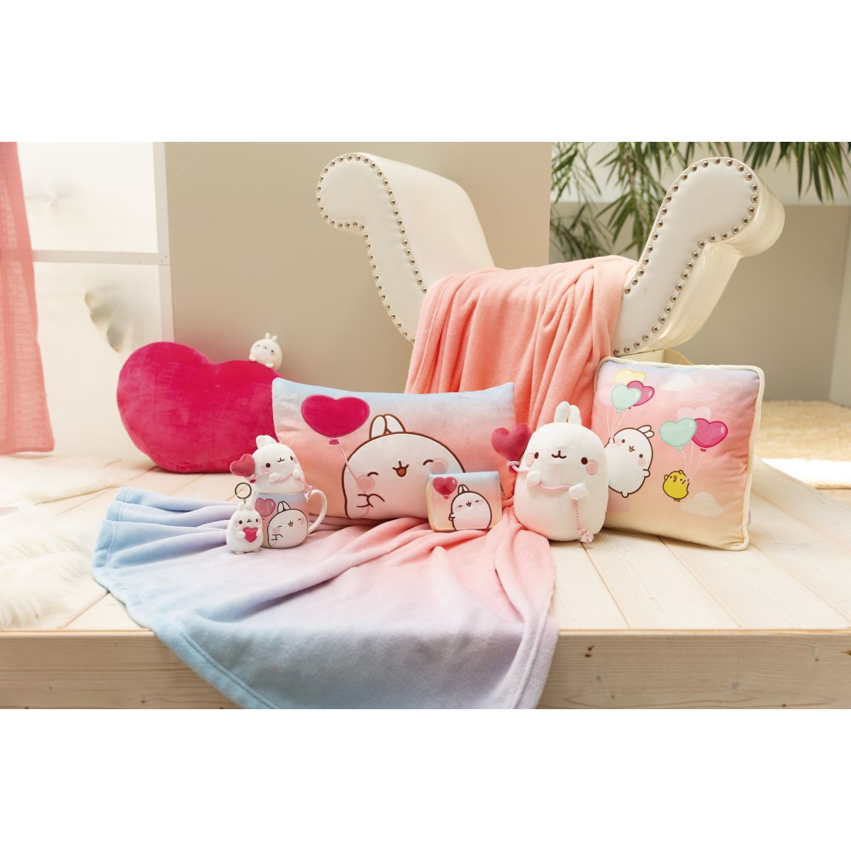 KANIN PLYSJ 12CM MOLANG M HJERTEBALLONG NICI