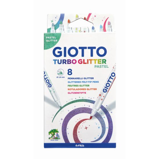 TUSJ GIOTTO TURBO GLITTER 8 PK PASTEL