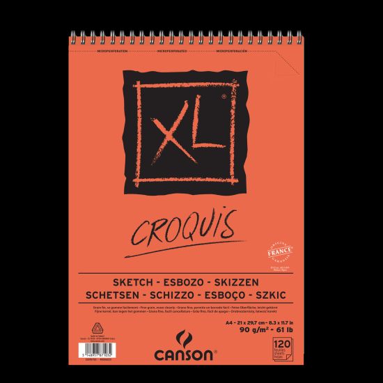 TEGNEBLOKK CANSON XL SCHETSBLOK 120 ARK 90 GR  A4