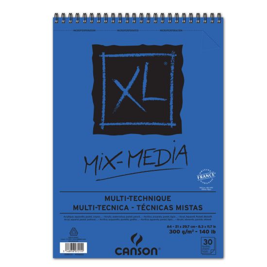 TEGNEBLOKK CANSON XL MIX MEDIA 30 ARK 300 GR A4