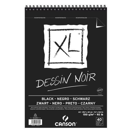 TEGNEBLOKK CANSON XL BLACK 40 ARK 150 GR A3