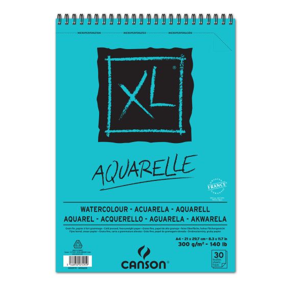 TEGNEBLOKK CANSON XL AQUARELLE 30 ARK 300 GR A4 TEGNEBLOKK CANSON XL AQUARELLE 30 ARK 300 GR A4