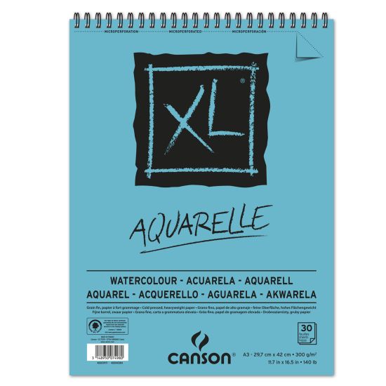 TEGNEBLOKK CANSON XL AQUARELLE 30 ARK 300 GR A3 TEGNEBLOKK CANSON XL AQUARELLE 30 ARK 300 GR A3