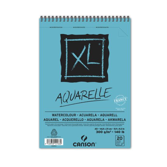TEGNEBLOKK CANSON XL AQUARELLE 20 ARK 300 GR A5 TEGNEBLOKK CANSON XL AQUARELLE 20 ARK 300 GR A5