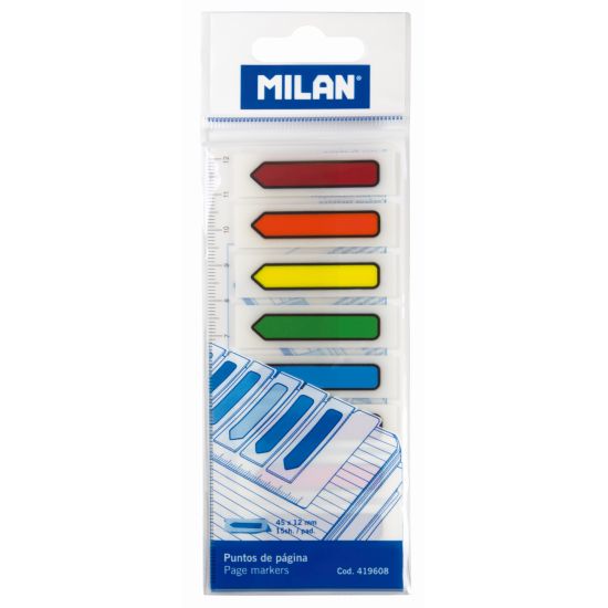 STICKY NOTES MILAN BOKMERKEPILER 8 FARGER TRANS,