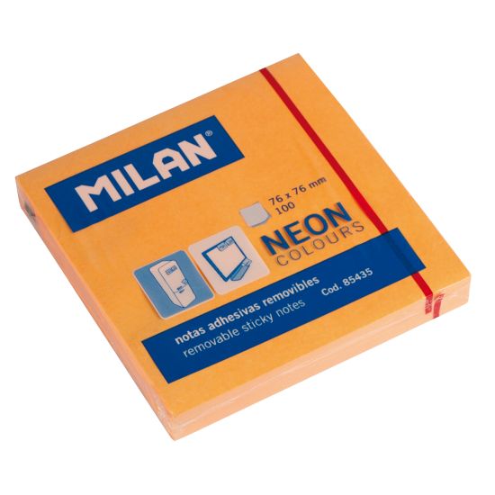 STICKY NOTES MILAN 76X76MM ORANGE
