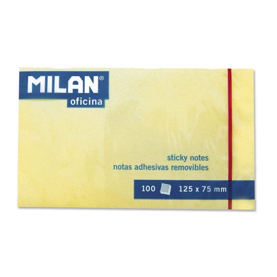 STICKY NOTES MILAN 100 STK GUL 76X127 MM