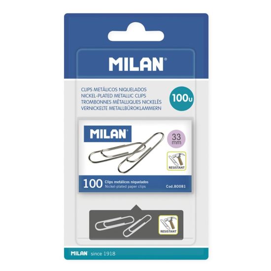 BINDERS MILAN 1 PK 100 STK 33 MM BINDERS MILAN 1 PK 100 STK 33 MM