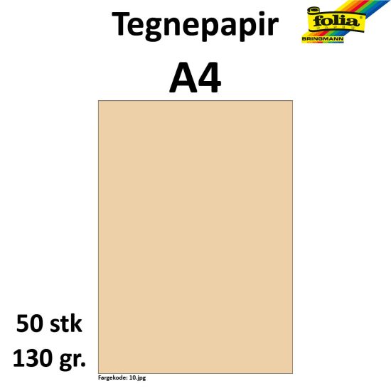 TEGNEPAPIR A4 50 ARK, 130G, SANDBRUN TEGNEPAPIR A4 50 ARK, 130G, SANDBRUN