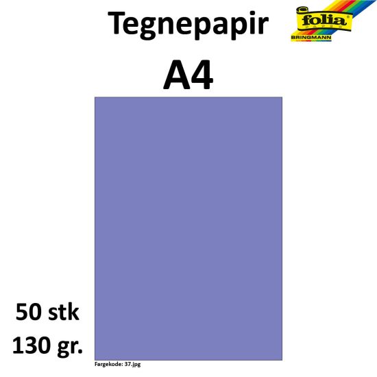 TEGNEPAPIR A4 50 ARK, 130G, LAVENDEL TEGNEPAPIR A4 50 ARK, 130G, LAVENDEL