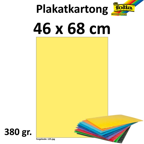 PLAKATKARTONG 380G, 48X68CM, GUL