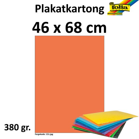 PLAKATKARTONG 380G, 48X68CM, MANDARINE PLAKATKARTONG 380G, 48X68CM, MANDARINE