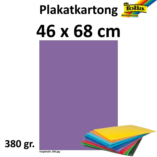 PLAKATKARTONG 380G, 48X68CM, LILLA