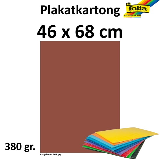 PLAKATKARTONG 380G, 48X68CM, BRUN