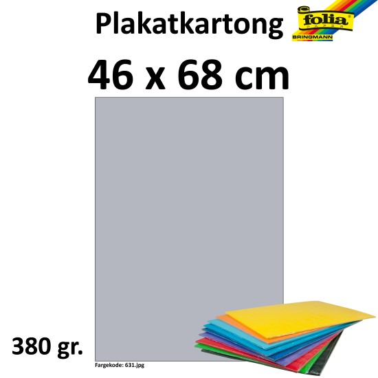 PLAKATKARTONG 380G, 48X68CM, SØLV PLAKATKARTONG 380G, 48X68CM, SØLV