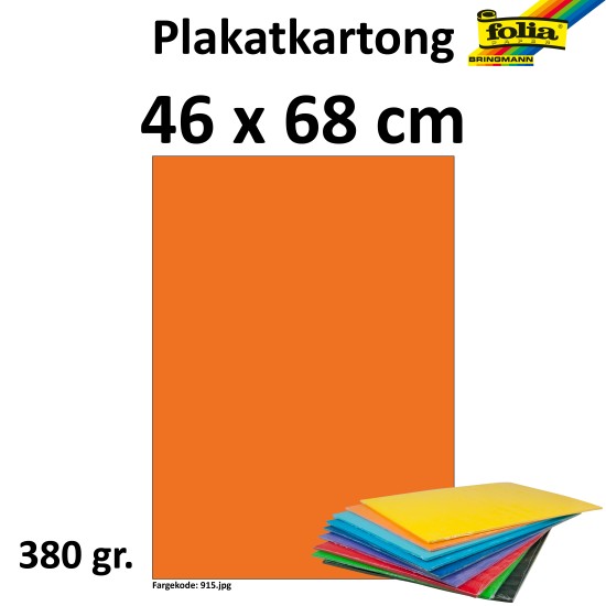 PLAKATKARTONG 380G, 48X68CM, FLUO ORANGE PLAKATKARTONG 380G, 48X68CM, FLUO ORANGE