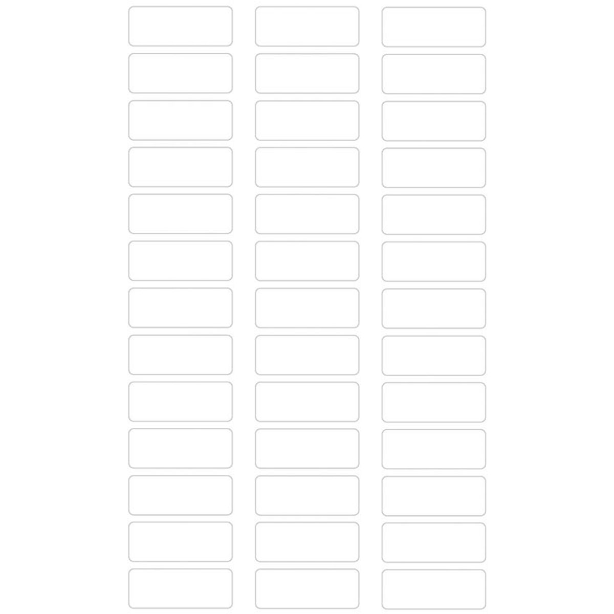 STICKERS HVITE ETIKETTER, BSB