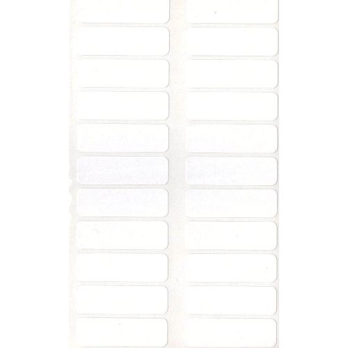 STICKERS HVITE ETIKETTER 32X10MM, 6 ARK, BSB