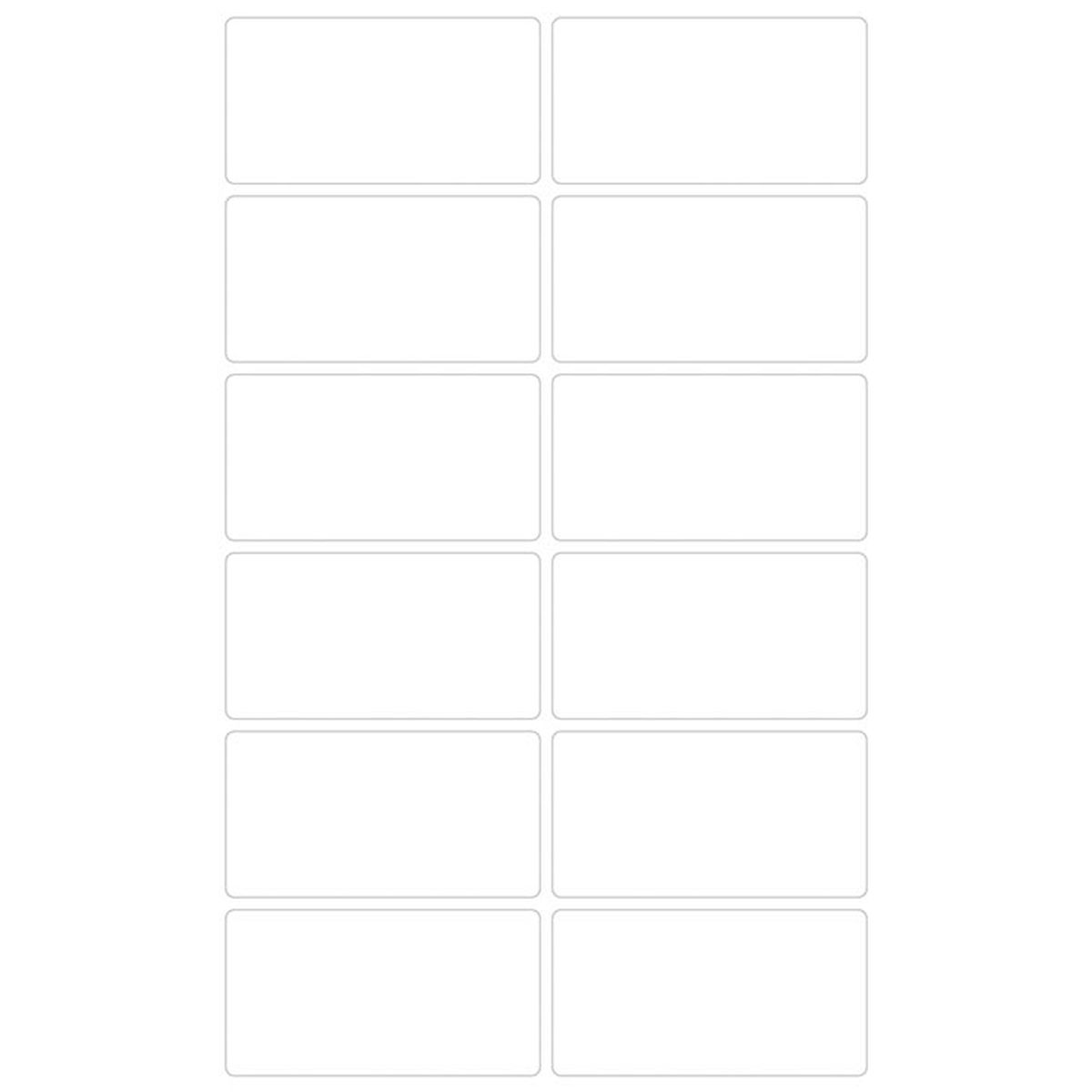 STICKERS HVITE ETIKETTER 36x19MM 6 ARK, BSB