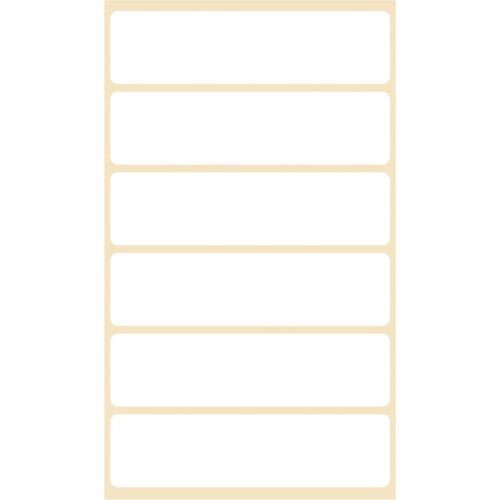 STICKERS HVITE ETIKETTER 73X19MM 6 ARK, BSB