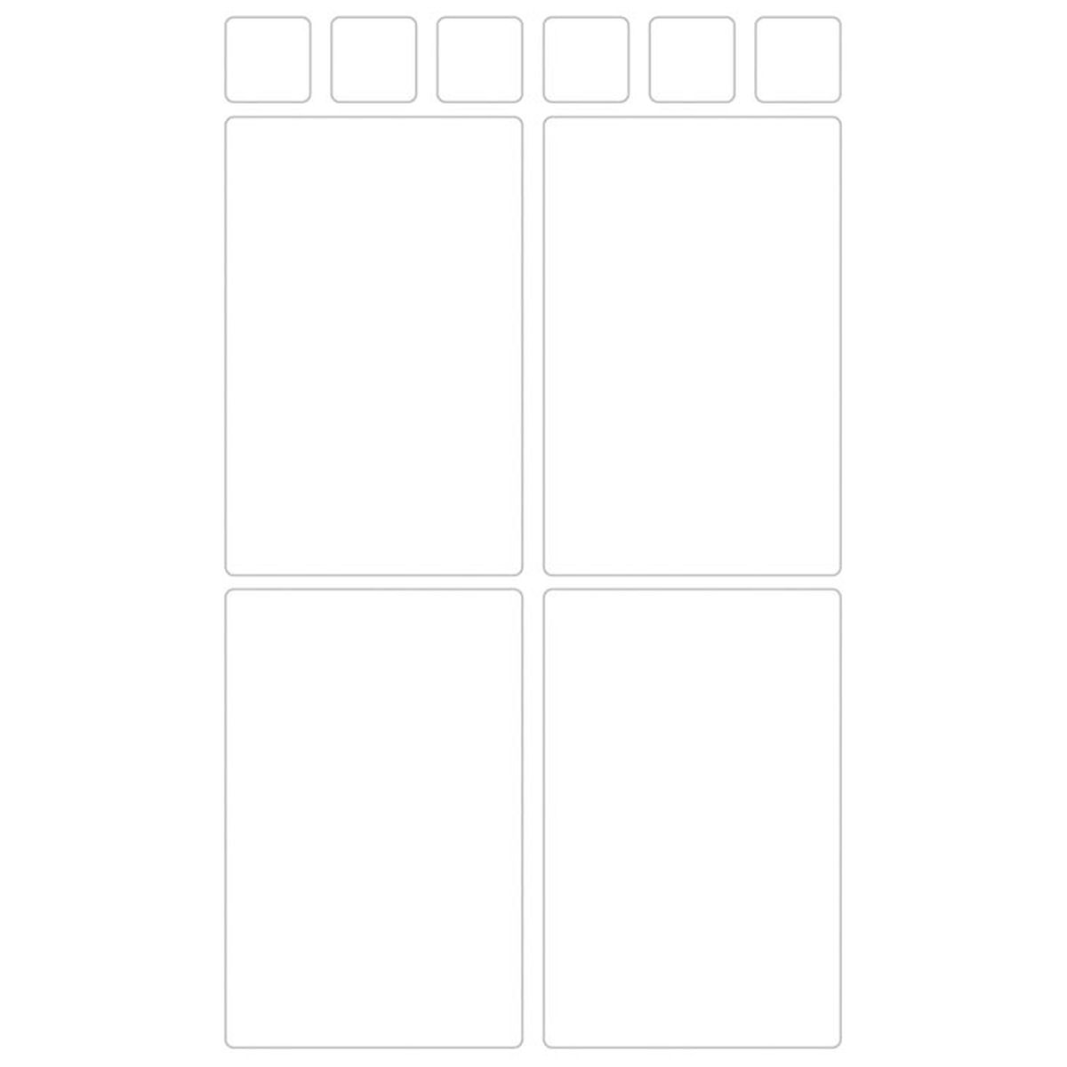 STICKERS HVITE ETIKETTER 35X54MM 6 ARK, BSB