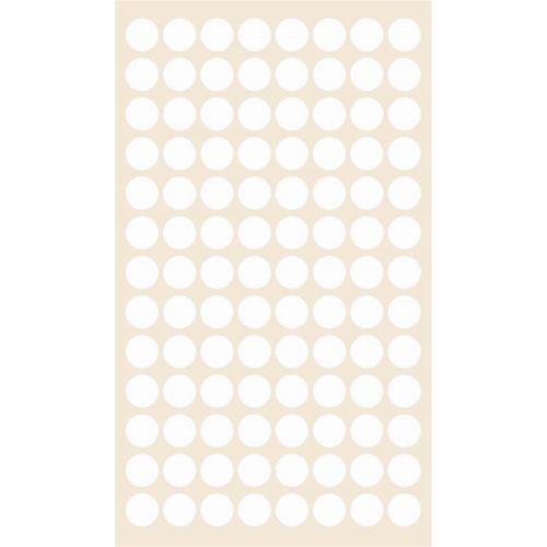 STICKERS MARKERINGSM, HVITE 8MM 4 ARK