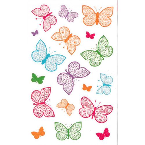 STICKERS SOMMERFUGLER, GLITTER, BSB