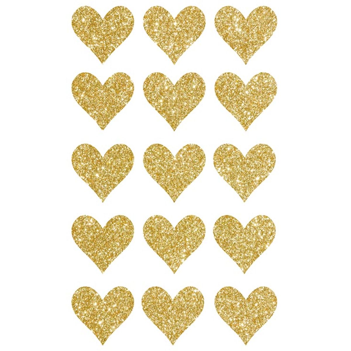 STICKERS HJERTER GULL 1 ARK, BSB