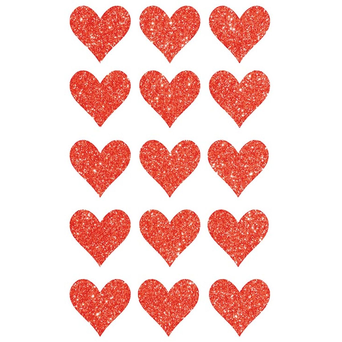 STICKERS HJERTER RØDE 1 ARK, BSB