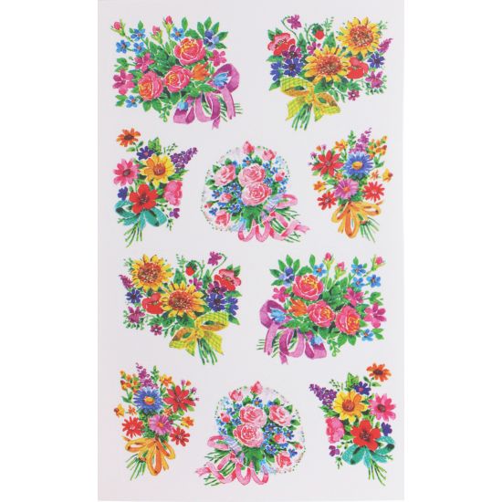 STICKERS BLOMSTER I BUKETTER 3 ARK, BSB