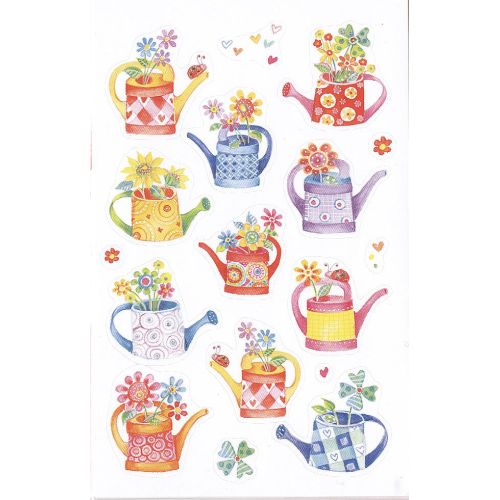 STICKERS, BLOMSTER I KANNE, 3 ARK, BSB STICKERS, BLOMSTER I KANNE, 3 ARK, BSB