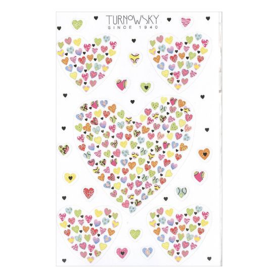 STICKERS HJERTER I HJERTER, 1 ARK BSB