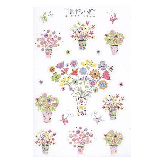 STICKERS BLOMST I VASE, 1 ARK BSB