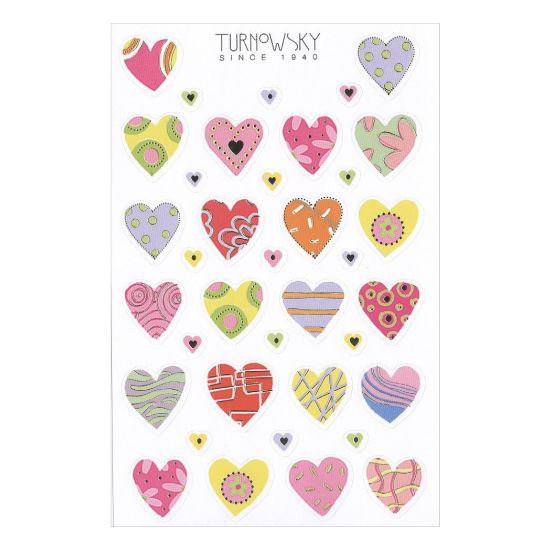 STICKERS HJERTER FLERFARGET, 1 ARK BSB