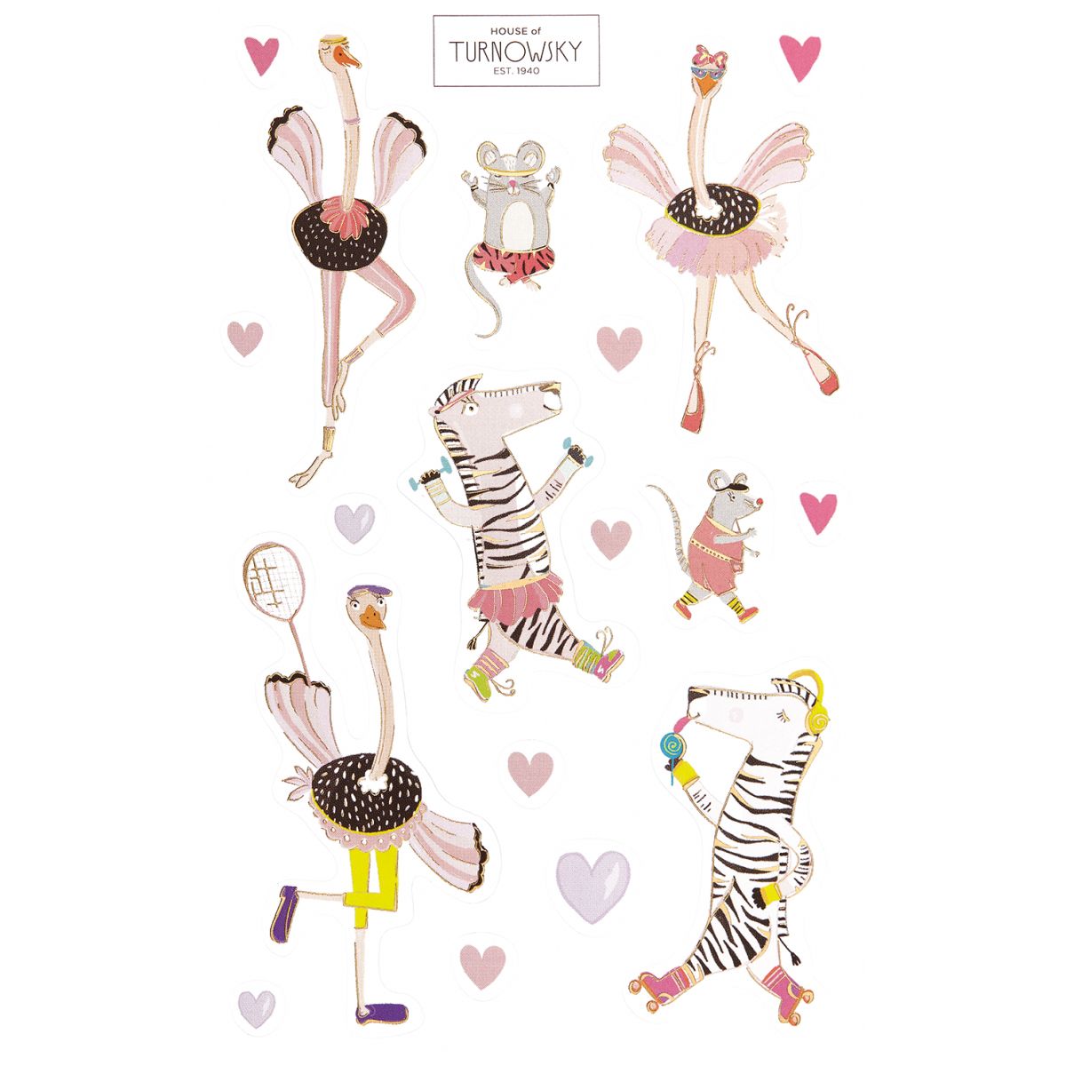 STICKERS DYR MED GULL, 1 ARK, BSB STICKERS DYR MED GULL, 1 ARK, BSB