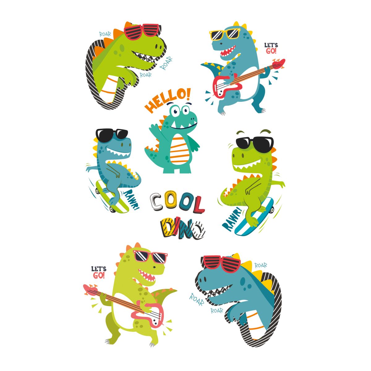 STICKERS COOL DINO 3 ARK, BSB