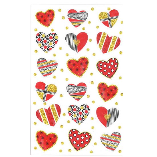 STICKERS FANCY HJERTER, 3 ARK, BSB