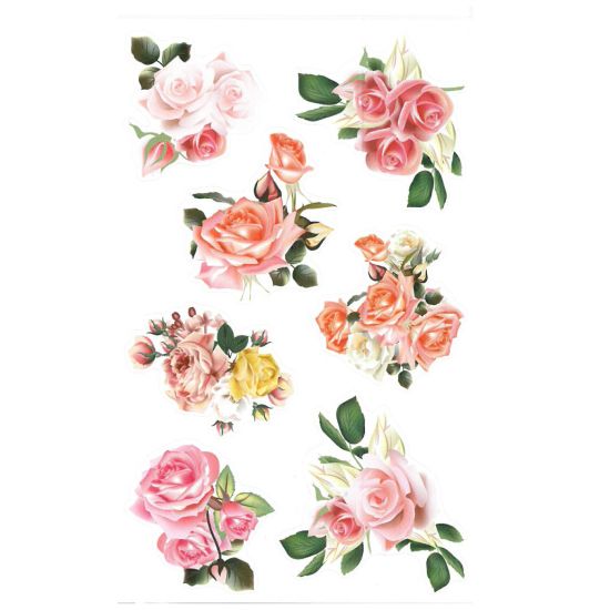 STICKERS ROSA ROSER, 3 ARK, BSB