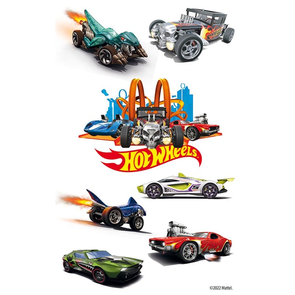 STICKERS HOT WHEELS BILER, 3 ARK, BSB