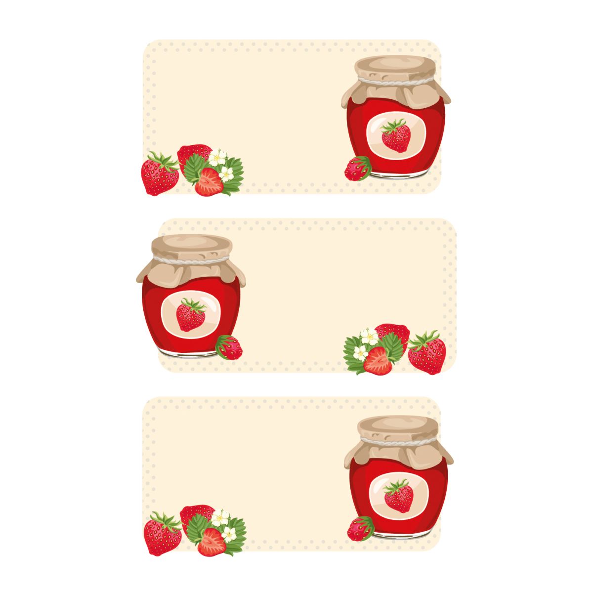 STICKERS ETIKETT JORDBÆRSYLTETØY 3 ARK, BSB STICKERS ETIKETT JORDBÆRSYLTETØY 3 ARK, BSB