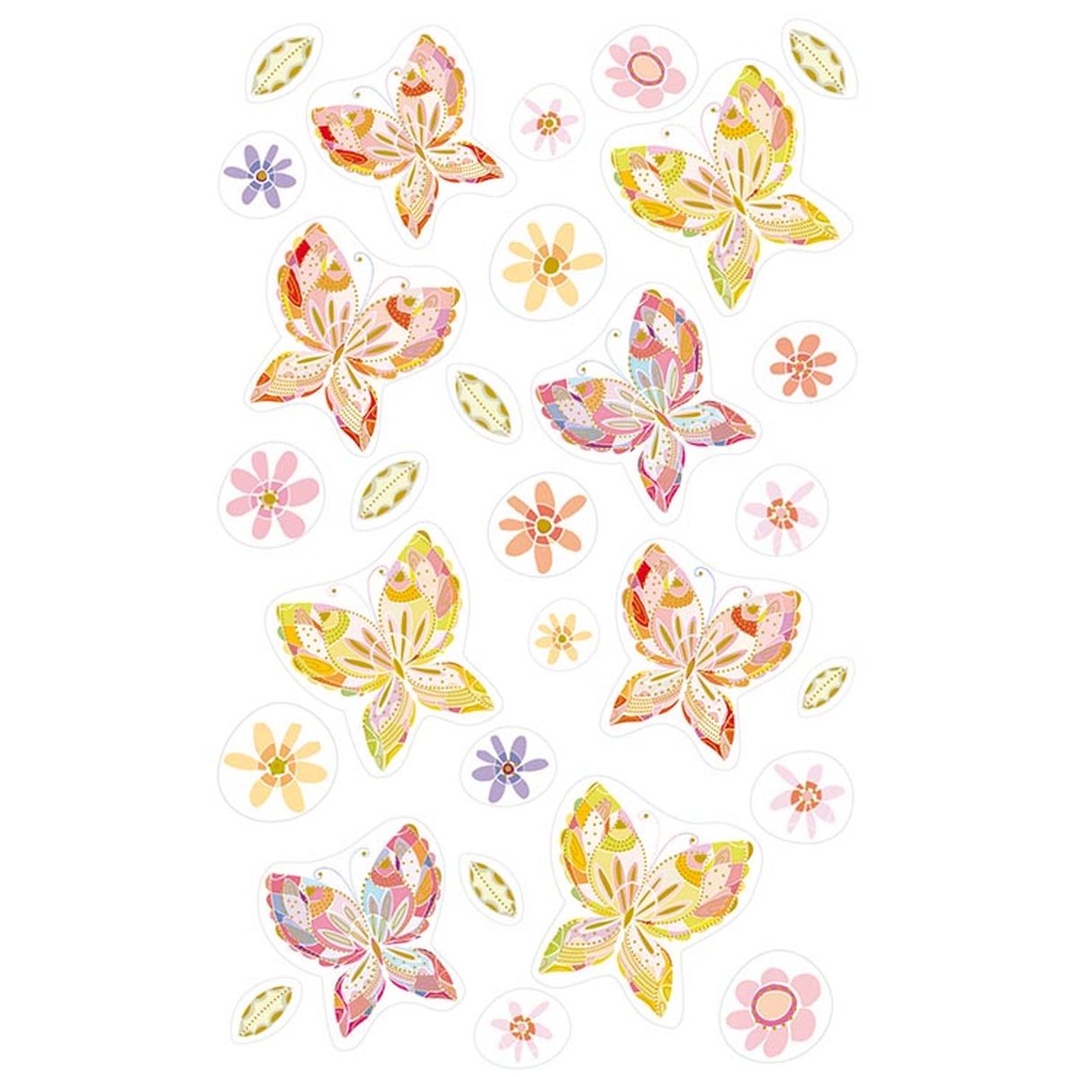 STICKERS SOMMERFUGLER MED GULL, BSB STICKERS SOMMERFUGLER MED GULL, BSB