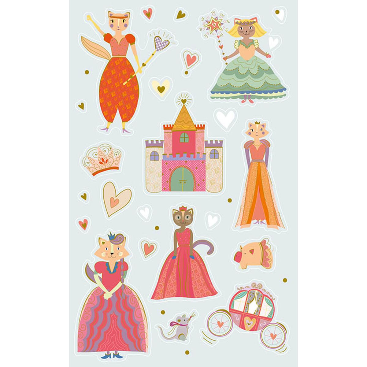 STICKERS PRINSESSER/SLOTT MED GULL, BSB