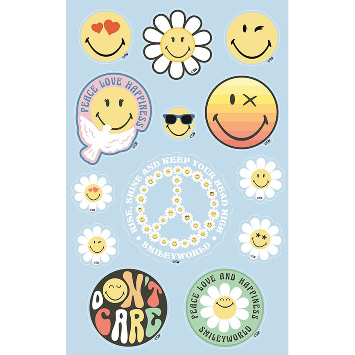 STICKERS SMILEY PEACE , 3 ARK, BSB