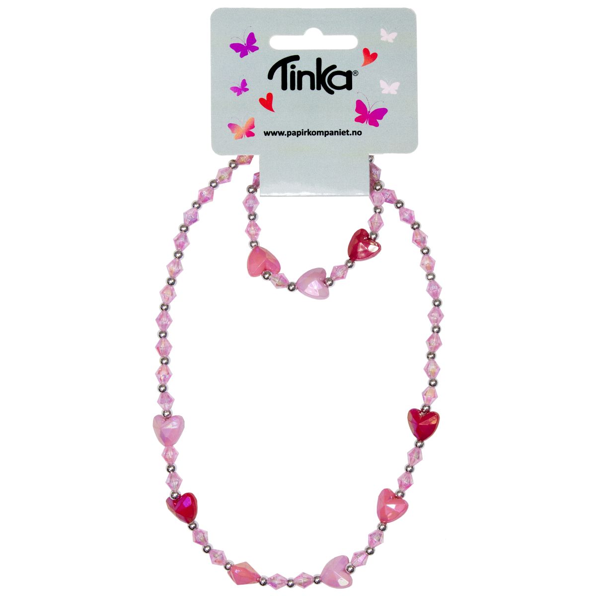 HALSKJEDE M/ARMBÅND HJERTER TINKA BEAUTY