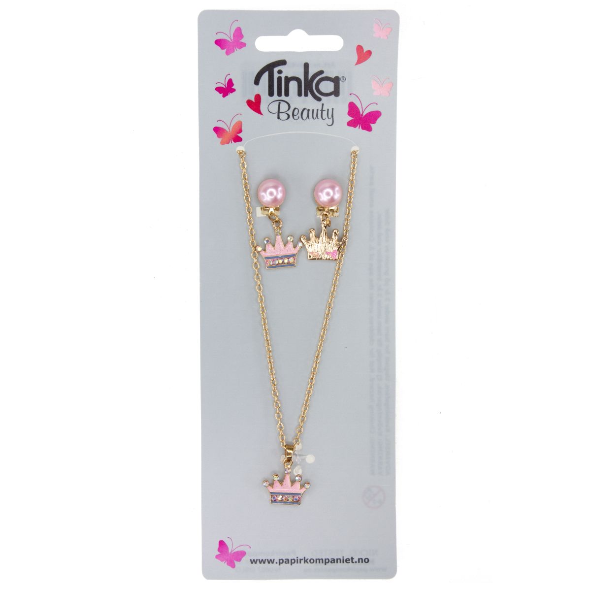 KJEDE OG ØREKLIPS KRONE TINKA BEAUTY