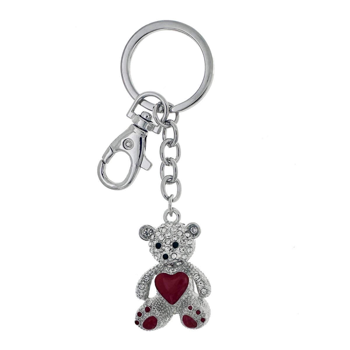 NØKKELRING/BAG CHARM RØDT HJERTE NØKKELRING/BAG CHARM RØDT HJERTE