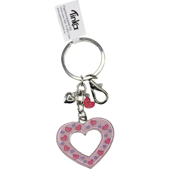 NØKKELRING HJERTE, 2 FARGER