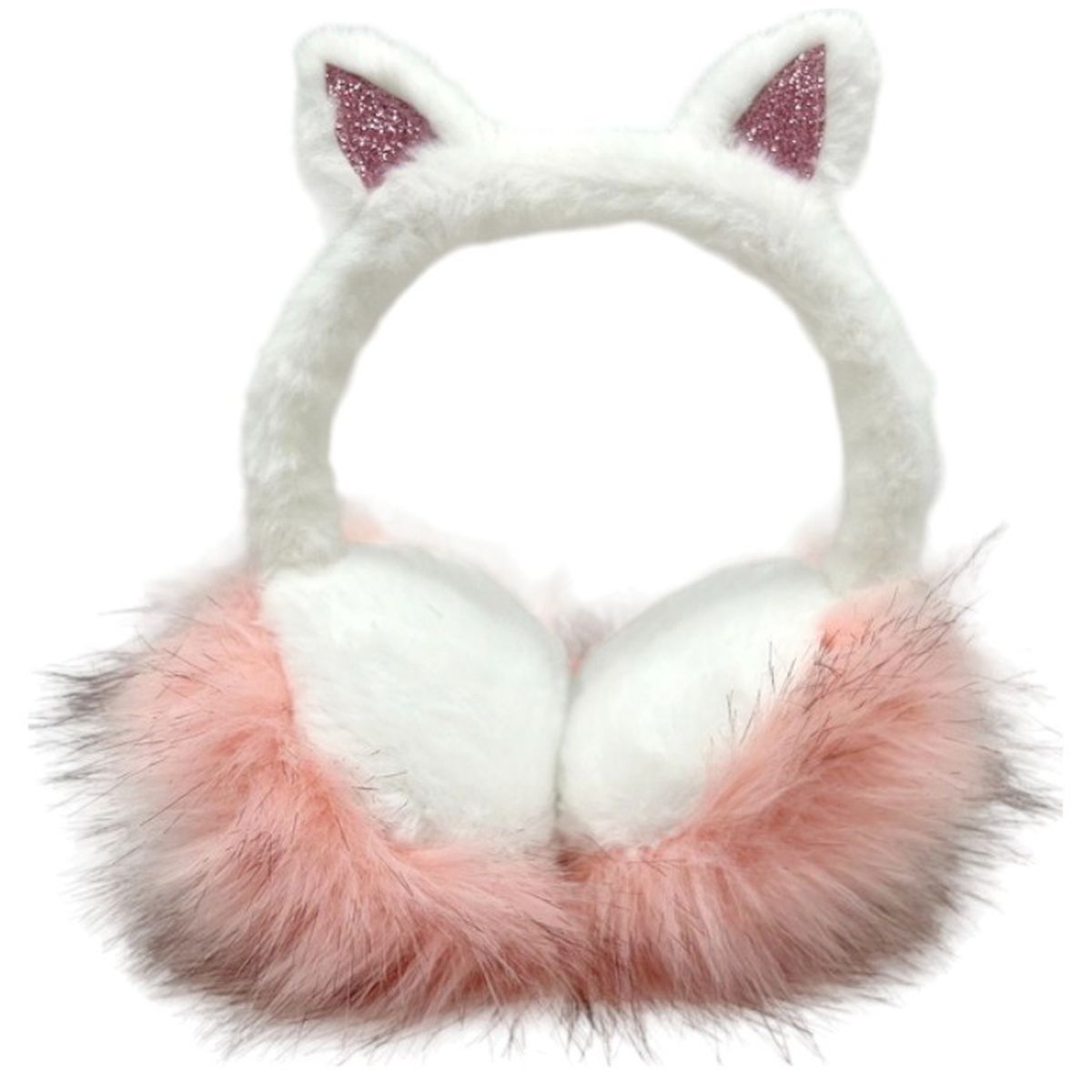 ØREVARMER HVIT/ROSA TINKA BEAUTY